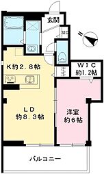 Lilas Vesta(リラ ヴェスタ) 1LDKの間取図画像