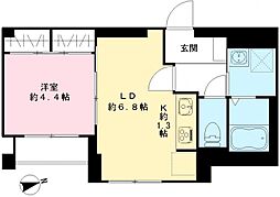 (仮称)Casa Madre  カーサ マートル 1LDKの間取図画像