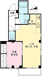 Plage桜丘 1LDKの間取図画像