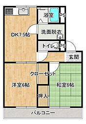 ファミールS 2DKの間取図画像