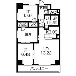 S-FORT鶴舞reale 3LDKの間取図画像