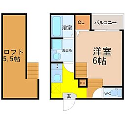レンガース1 1SKの間取図画像