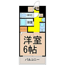 プレサンスナゴヤ桜通ビッグビート 1Kの間取図画像