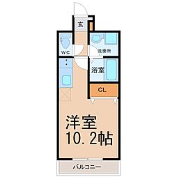 アレーヌコート野並 ワンルームの間取図画像