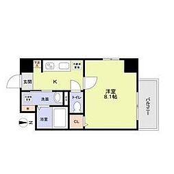 P-SQUAREShumoku3 1Kの間取図画像