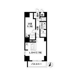 P-SQUAREShumoku 1LDKの間取図画像