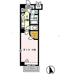 エスペランサみずの 1Kの間取図画像