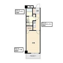 RESIDENCEGOKISOSQUARE 1Kの間取図画像