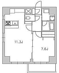 グランツ昭和館 1LDKの間取図画像