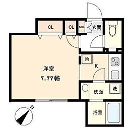 BRANCHE覚王山 ワンルームの間取図画像