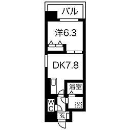 サンシアルザ上前津 1LDKの間取図画像