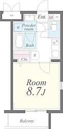 エスペランサ 1Kの間取図画像