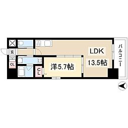 ラヴィータ泉 1LDKの間取図画像