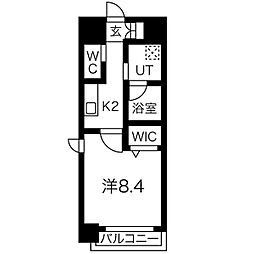 ウルフィエスタ桜山 1Kの間取図画像
