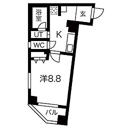 アールズコート新瑞橋駅前 1Kの間取図画像