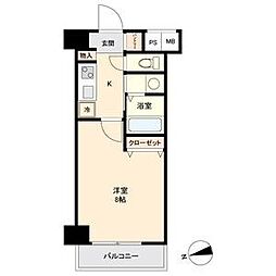 リアライズ松原 1Kの間取図画像