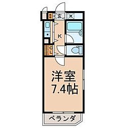 メゾン・ヴェルメイユ 1Kの間取図画像
