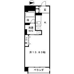 RESIDIA東桜2 ワンルームの間取図画像