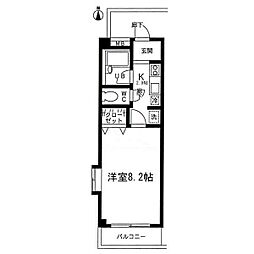サンセール塩釜 1Kの間取図画像
