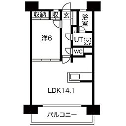 KAMIMAEZURISE 1LDKの間取図画像