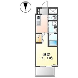 プリオール椿part2 1Kの間取図画像