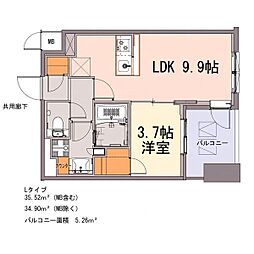 S-RESIDENCE千種belvia TOWER(べルヴィアタワー) 1LDKの間取図画像
