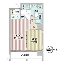 レインボーピア記念橋 1LDKの間取図画像