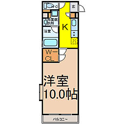 タウンライフ覚王山北 1Kの間取図画像