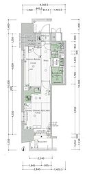 エステムプラザ名古屋丸の内 1LDKの間取図画像