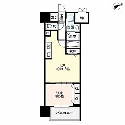 ザ・シンフォニア新栄 4階1LDKの間取り