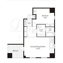 FONTANA 2階1LDKの間取り