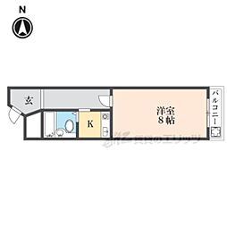 新大マンション 1Kの間取図画像