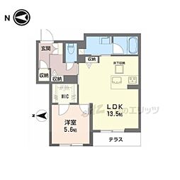 シャーメゾンフェリーチェ 1LDKの間取図画像