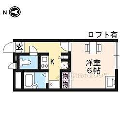 レオパレス奈良大宮 1Kの間取図画像