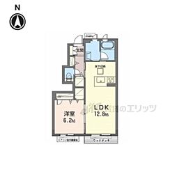 サンフォレスト菅原 1LDKの間取図画像