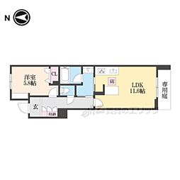 シャーメゾンNAC 1LDKの間取図画像