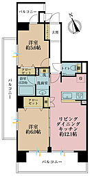 クレストフォルム田町ベイフロントスクエア 2LDKの間取図画像