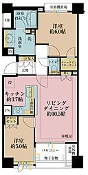 ヴィークコート市谷加賀町 2LDKの間取図画像