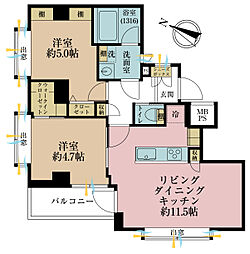 間取図画像 2LDK