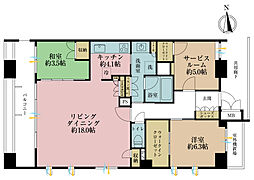 マジェスティハウス新宿御苑パークナード 3LDKの間取図画像