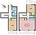 間取り：2LDK、専有面積71.39m2、バルコニー面積11.22m2