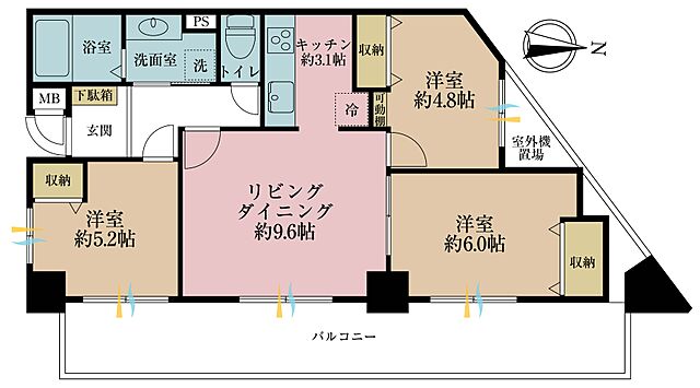 間取り セザール向島 3階/-