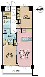 菊川ガーデンハウス 2LDKの間取図画像