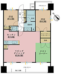 間取図画像 2LDK