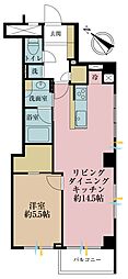 ユニー千石 1LDKの間取図画像