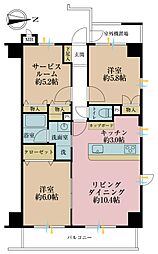 メトロハイツ西落合 2SLDKの間取図画像