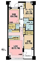 クレヴィア新宿中落合EAST 2SLDKの間取図画像