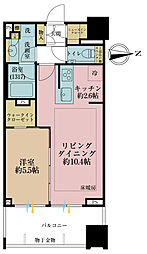 シティタワー銀座東 1LDKの間取図画像