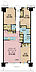 間取り：3LDK、専有面積73.24m2、バルコニー面積12.1m2