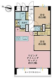 グランドメゾン川口 2LDKの間取図画像